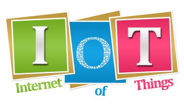 Çok - Internet şeyler renkli bloklar 