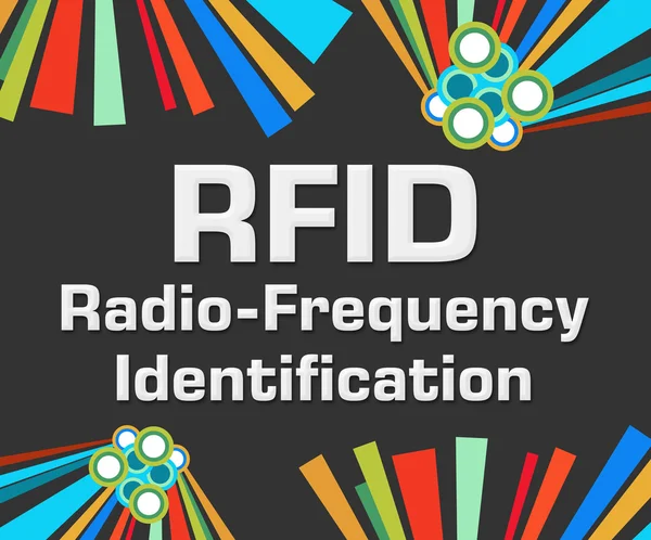 RFID Elementos coloridos escuros — Fotografia de Stock