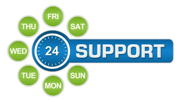 Twenty-Four Seven Support Circular — Stock Photo, Image