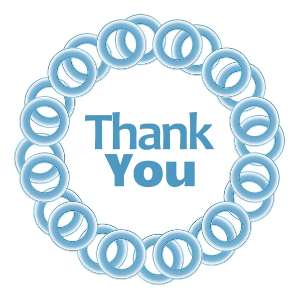 Thank You Text Inside Blue Rings Circular — Stock Photo, Image