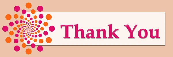 Thank You Pink Orange White Horizontal — Stock Photo, Image