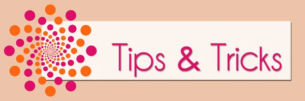 Tips And Tricks Pink Orange White Horizontal — Stock Photo, Image
