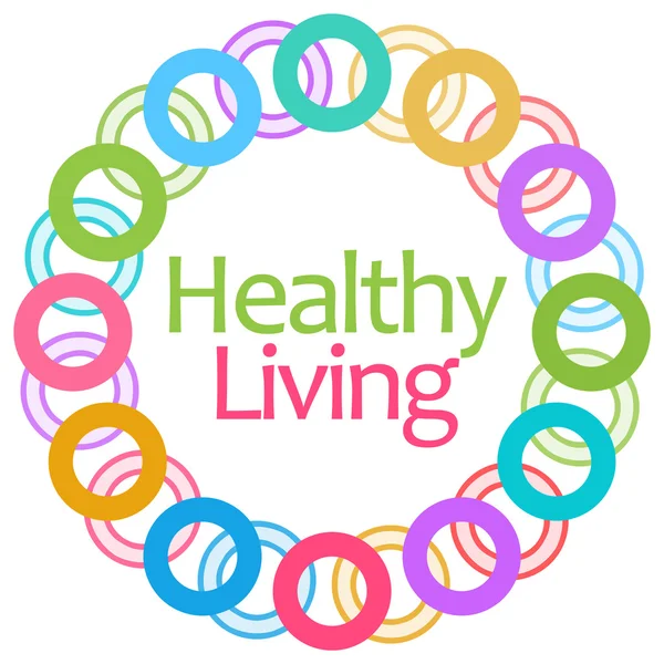 Zdravé bydlení barevné kroužky kruhový — Stock fotografie