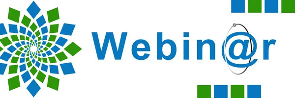 Webinar grün blaues Element horizontal — Stockfoto