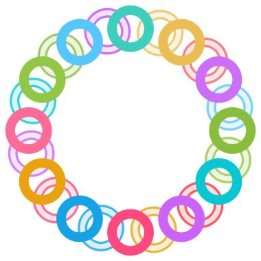 Renkli halkalar daire 