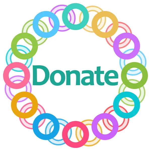 Kleurrijke ringen circulaire doneren — Stockfoto