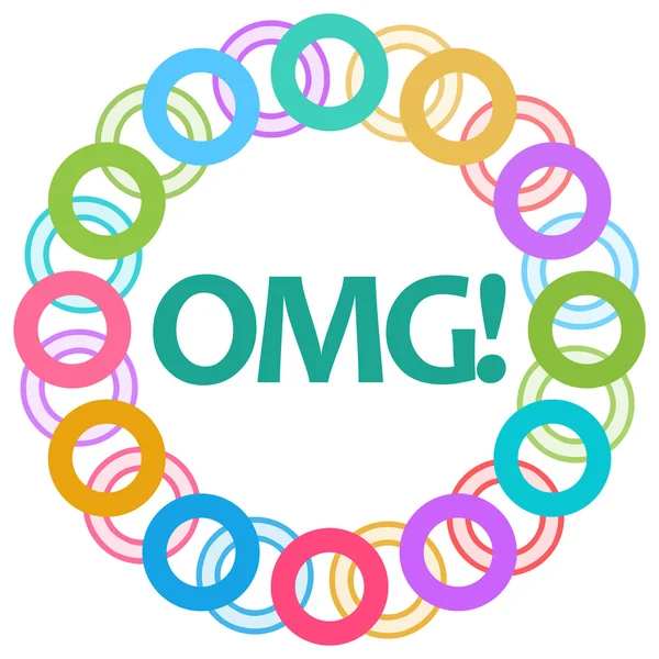 OMG Colorful Rings Circular — Stock Photo, Image