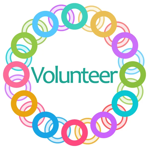 Voluntário Anéis coloridos Circular — Fotografia de Stock