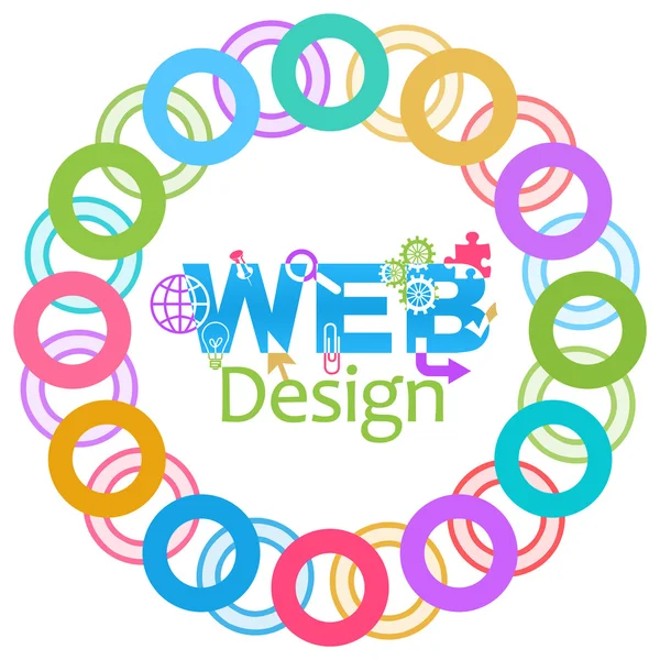 Веб-дизайн Красочный круг колец — стоковое фото