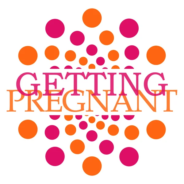 Getting Pregnant Pink Orange Dots Circular