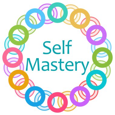 Kendini Mastery renkli halkalar daire