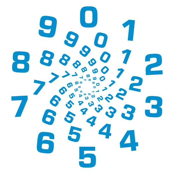 Kruhová modrá čísla — Stock fotografie