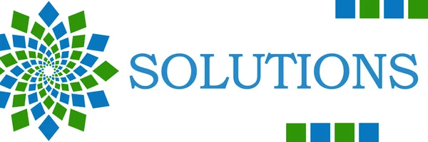 Éléments de solutions Green Blue Square — Photo