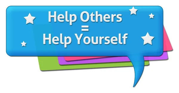 Help Others Help Yourself Colorful Comment Symbols — Stock Photo, Image