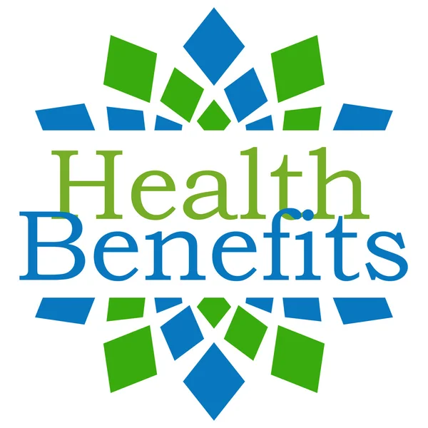 Benefícios para a saúde Verde Azul Circular — Fotografia de Stock