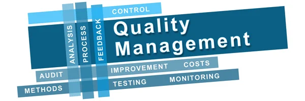 Quality Management Blue Stripes — Stock Photo, Image