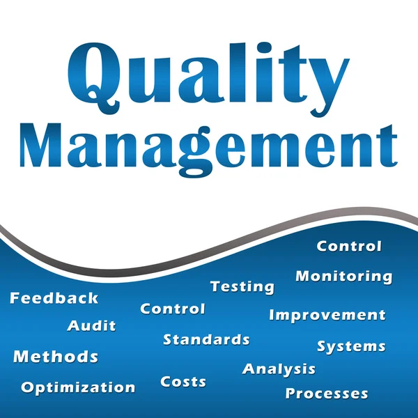 Quality Management Blue Keywords Square — Stock Photo, Image