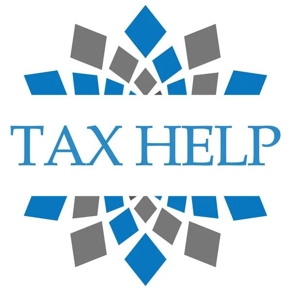 Daňové pomoci Blue Grey čtverců pozadí — Stock fotografie