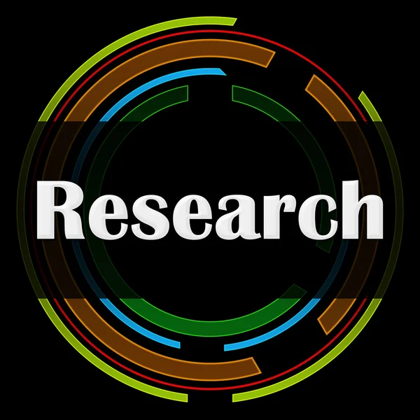Research Technology Circle Black — Stock Photo, Image