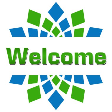 Hoşgeldiniz Green Blue Square öğeleri 