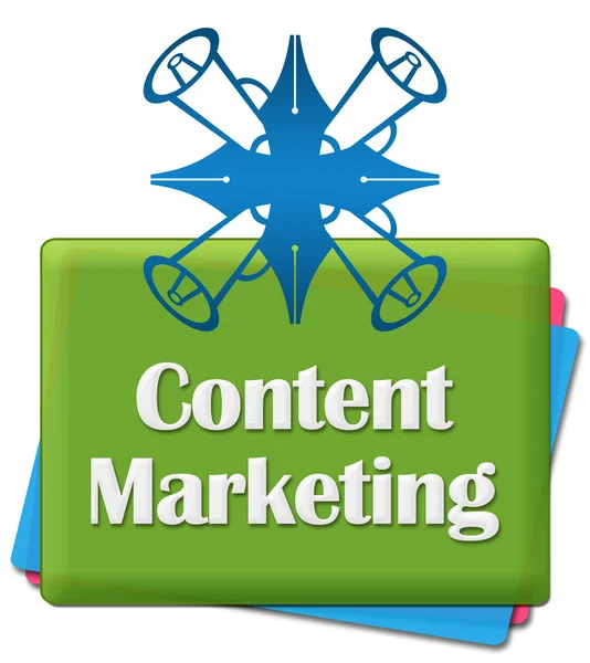 Content Marketing Bottom pleinen kleurrijke — Stockfoto