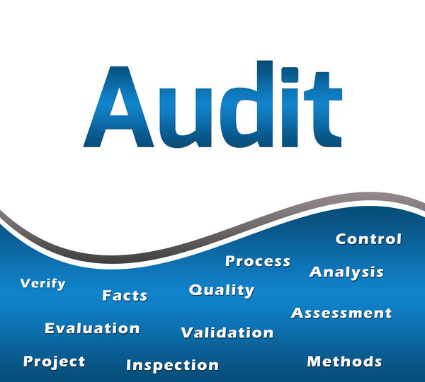 Audit Blue With Keywords Square 