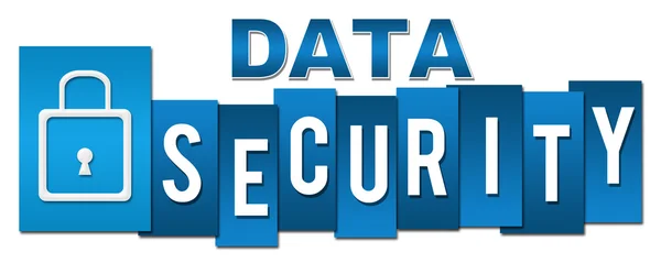 Data Security Lock Blue Stripes — Stock Photo, Image