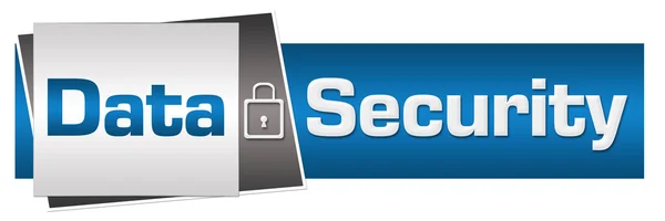 Data Security Lock Blue Grey Horizontal — Stock Photo, Image