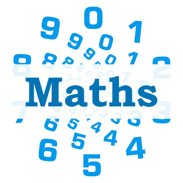 Números azuis da matemática Circular — Fotografia de Stock