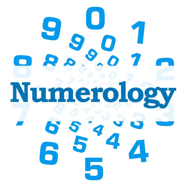 Numerology Blue Numbers Circular — Stock Photo, Image