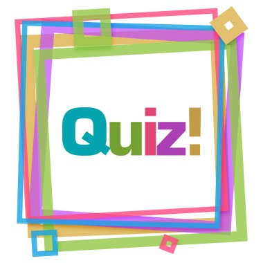 Quiz renkli çerçeve 