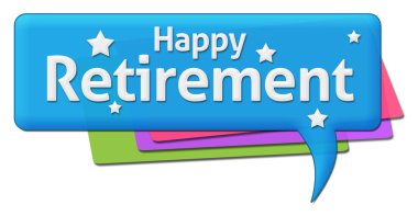 Mutlu emeklilik renkli yorum semboller 
