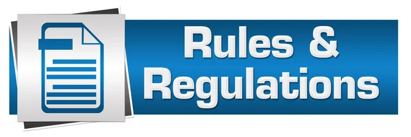 Pravidla nařízení modrá šedá vodorovná — Stock fotografie