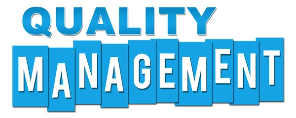 Quality Management Blue Stripes Alphabets — Stock Photo, Image