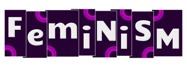 Feminizm mor pembe çizgili halkalar 