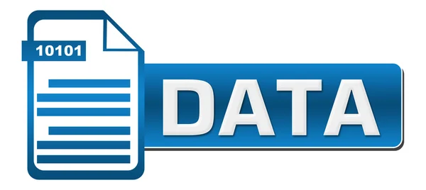 Datos con icono de archivo Icono de archivo azul Horizontal — Foto de Stock