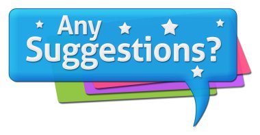 Herhangi bir öneri renkli yorum sembolleri 