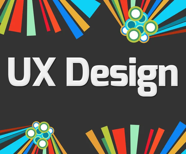 Ux design dunkel bunte elemente — Stockfoto