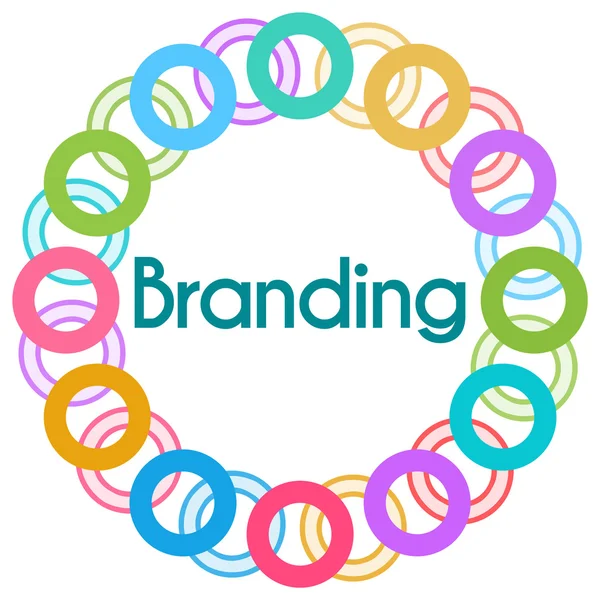 Branding färgglada ringar cirkulär — Stockfoto