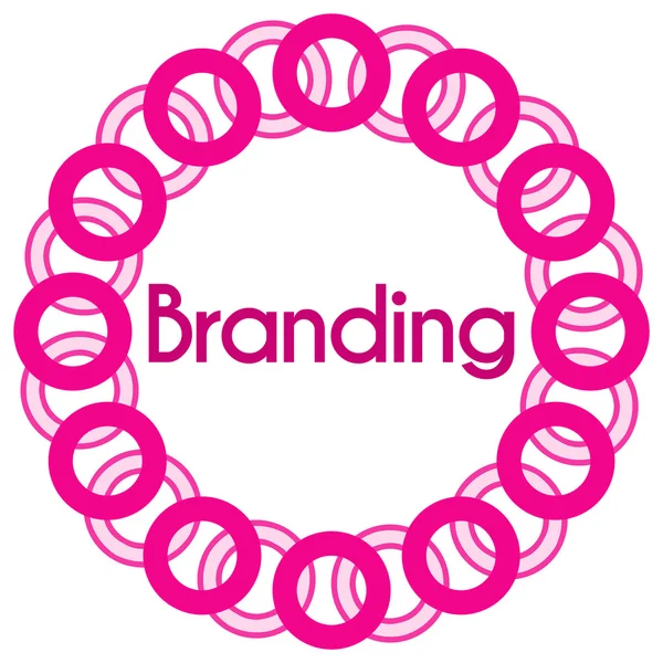 Branding rosa ringar cirkulär — Stockfoto