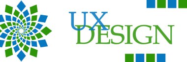UX tasarım yeşil mavi kareler öğeleri 