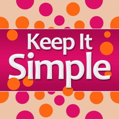 Keep It Simple Pink Orange Background  clipart