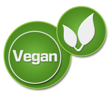 Vegan iki yeşil daire 