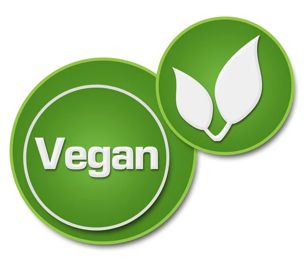 Vegan Deux cercles verts — Photo