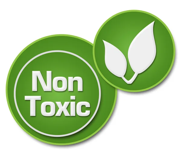 Non Toxic Two Green Circles — Stock Photo, Image