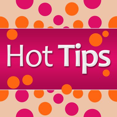 Hot Tips Pink Orange Dots Background  clipart