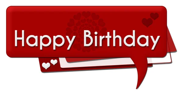 Happy Birthday Romantic Comment Symbol — Stock Photo, Image