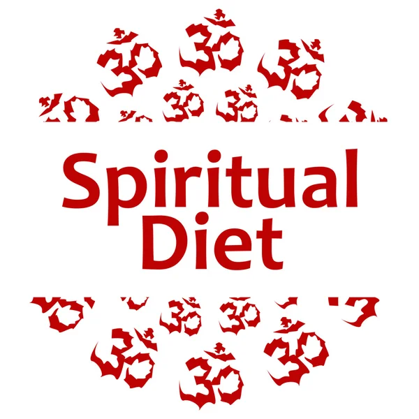 Dieta espiritual Circular de Aum Rojo —  Fotos de Stock