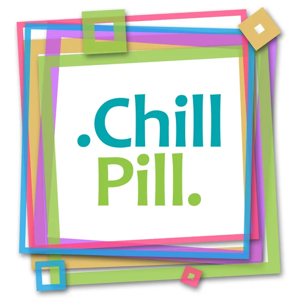 Kolorowe ramki Chill Pill — Zdjęcie stockowe