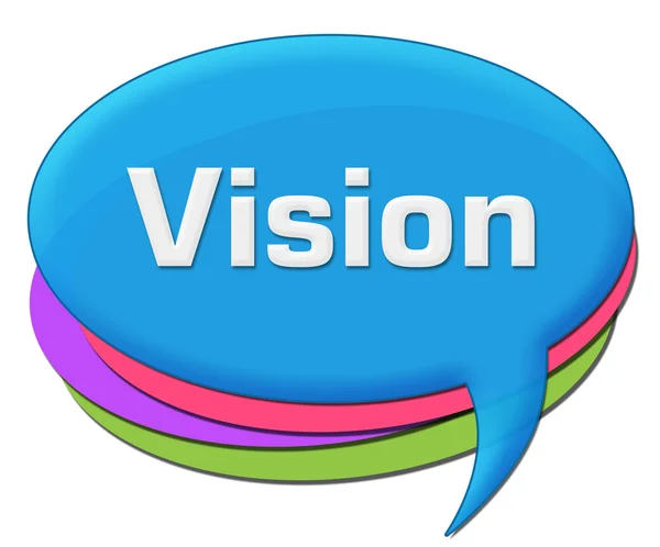 Vision Colorful Rounded Comment Symbol — Stock Photo, Image